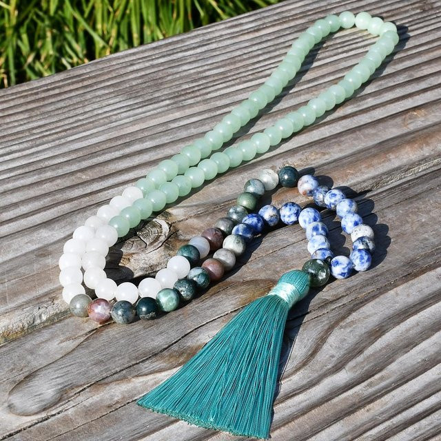Lucky Star Jewelry Halskette, Grüner Aventurin, Indischer Achat, Damen - Bild 1