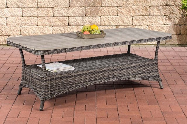TPFGarden Gartentisch Pantheon aus Polyrattan in Grau-meliert, B/T: 160 x 80 cm - Bild 1