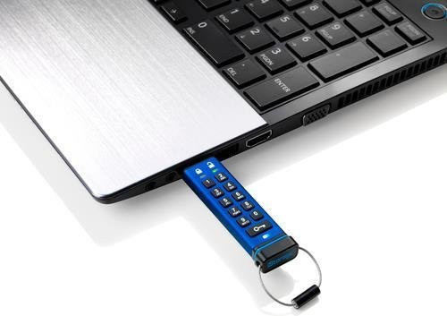 iStorage datAshur Pro USB-Flashlaufwerk 128GB Blau - Bild 1