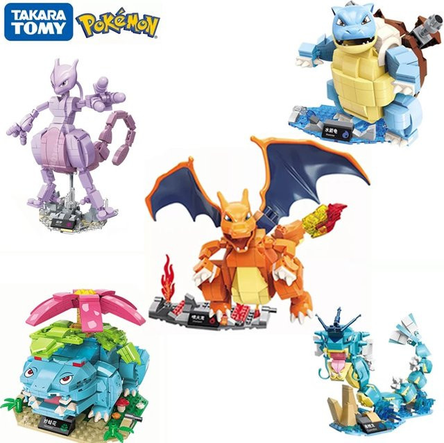 Qman Pokémon Charizard Mewtwo Bulbasaur, Bausteine, Cartoon-Figuren-Modell - Bild 1
