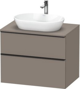 Duravit Waschtischunterschrank D-Neo Wandmontage in Weiß und Grau Matt mit Schubladen und Türen, B/T/H: 80 x 55 x 66,4 cm - Bild 1