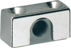Hettich Drehbarkeit Stangenführung 72274, vernickelte Metall-Stangenhalterung in Silber, B: 26 mm, H: 14 mm - Bild 1