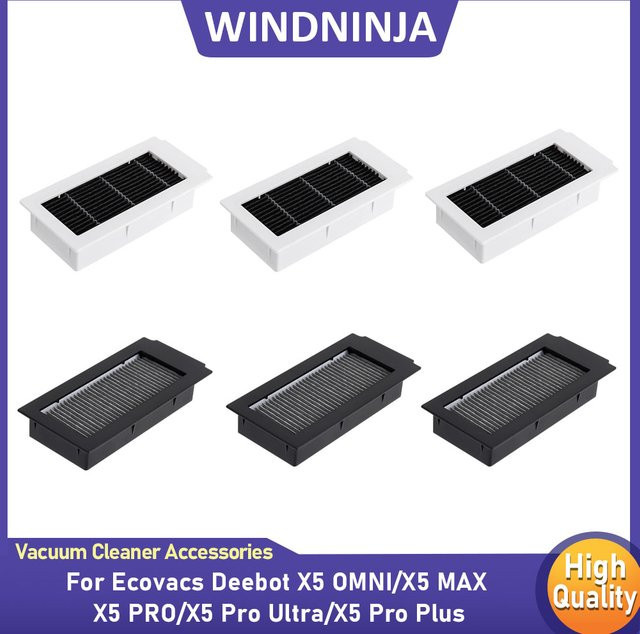 Ecovacs HEPA-Filter Ersatzset für Deebot X5, X5 PRO, X5 Pro Ultra, X5 Pro Plus, X5 OMNI und X5 MAX in Schwarz und Weiß - Bild 1