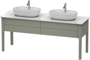 Duravit Waschtischunterschrank Luv in Grau matt, B/T/H: 173,3 x 57 x 74,3 cm - Bild 1
