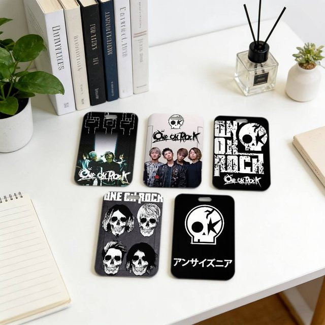One Ok Rock Band Premium-Ausweishalter mit Umhängeband und robustem Kartenetui für Mitarbeiter und Büro - Bild 1
