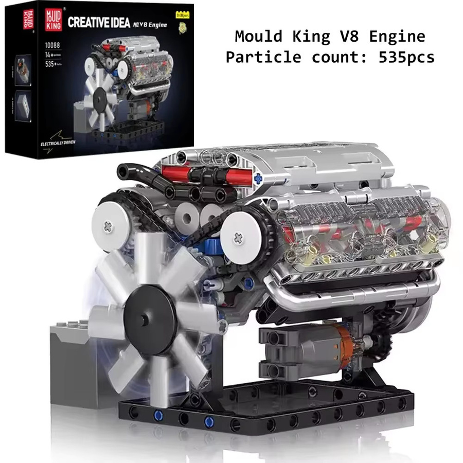 wishiot V8 Motor Bausteine Sets, Modell Kit, 535 Teile, ab 14 Jahren - Bild 7