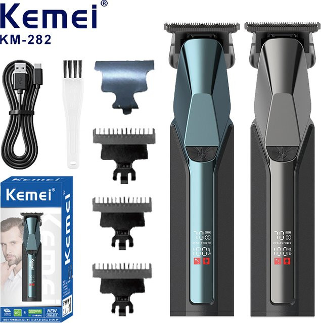 Kemei KM-282 Elektrische Haarschneidemaschine, Herren, Schwarz - Bild 1