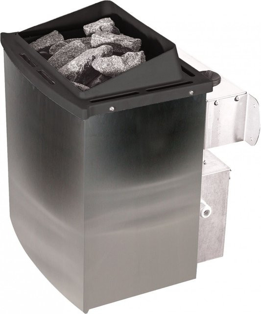 Karibu Massivholzsauna ADELINA aus nordischer Fichte mit 9.0 kW Ofen, integrierter Steuerung und Dachkranz, B/T/H: 195 x 169 x 187 cm - Bild 1