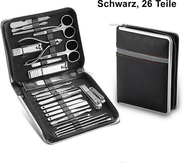 TPFBeauty Maniküre- & Pediküre-Set, 26-teilig, Schwarz, Unisex - Bild 1