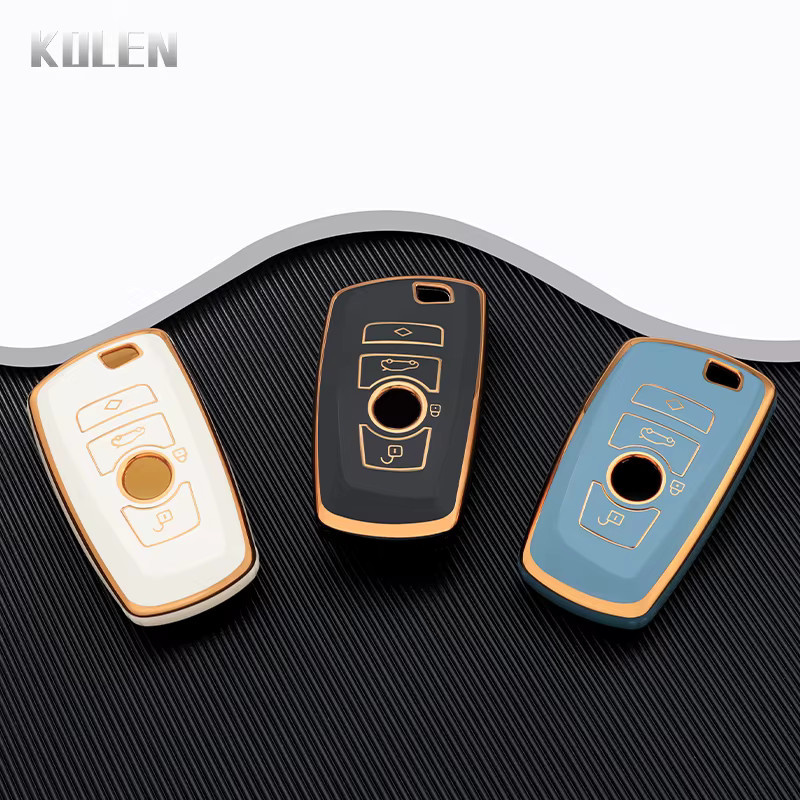 KOLEN TPU Schlüsselhülle für BMW 1 3 5 7 Serie X1 X3 X4 X5 F10 F20 F30 F18 F25 M3 M4 E34 E36 Keyless Fernbedienung Abdeckung - Bild 1