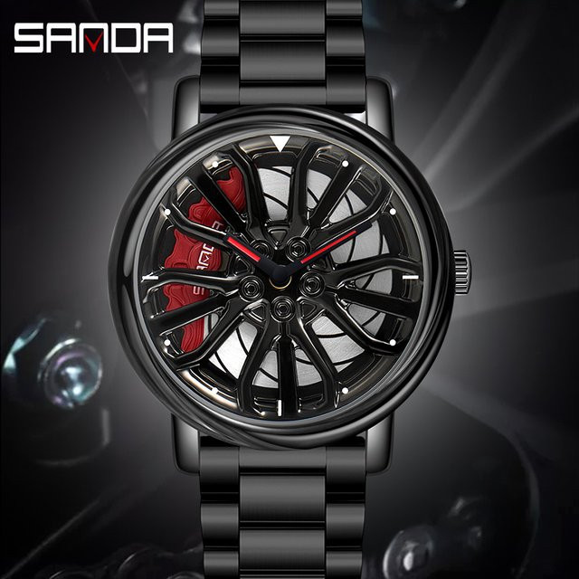 SANDA Armbanduhr Edelstahl, Quarz, Blau, Herren - Bild 1