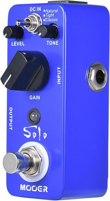 MOOER SOLO Distortion Gitarreneffektpedal Highgain True Bypass im Vollmetallgehäuse in Blau - Bild 1