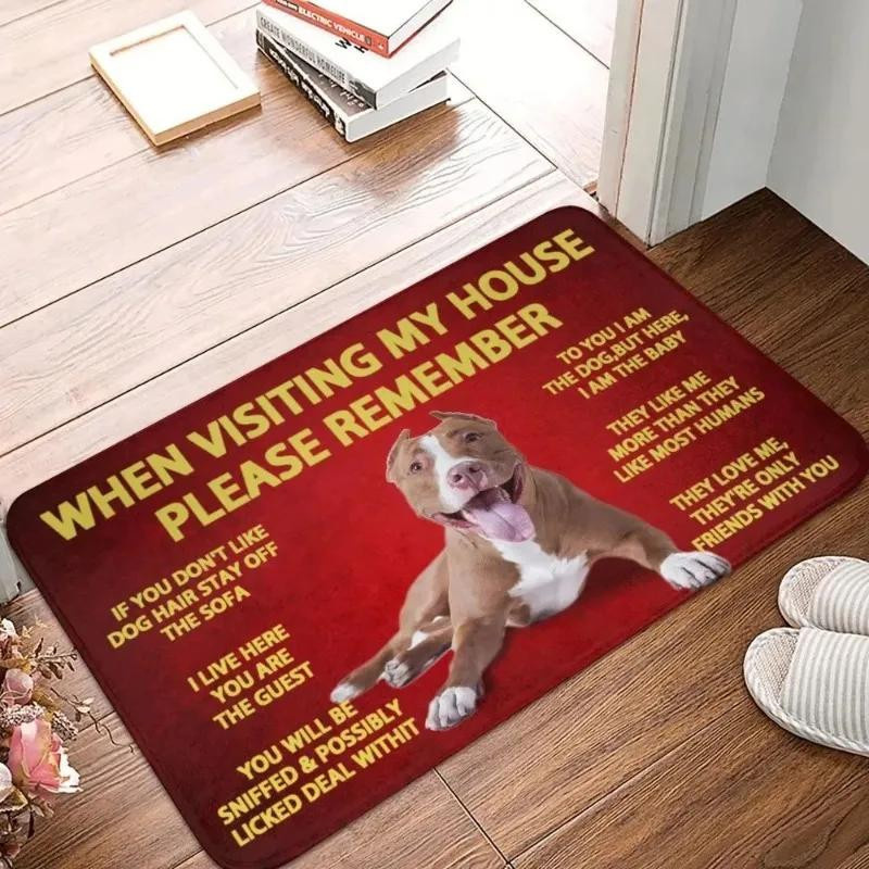 Lodestar Humorvolle Fußmatte für Hundeliebhaber mit lustigen Warnhinweisen, rutschfest, Polyester, B/B/H: 60 x 40 x 1 cm - Bild 2