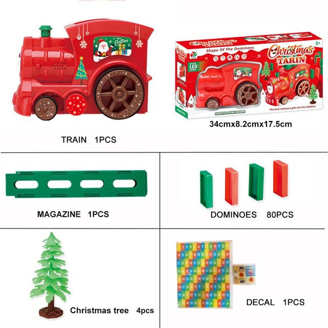 Linyi toy car Automatischer Domino-Legezug Elektroauto, Domino-Set, ab 6 Jahren - Bild 1