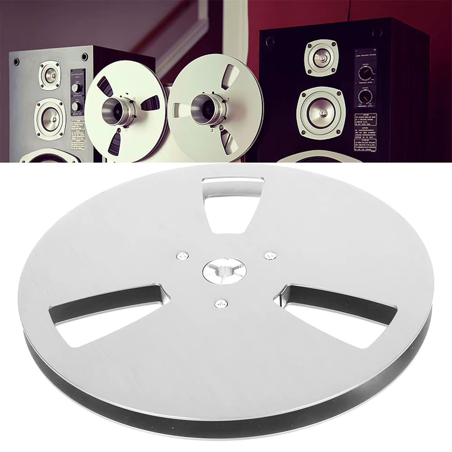 ALLOYSEED Aufnahme Reel aus Aluminiumlegierung für Sound Band Recorder, 7 Zoll, 3 Loch Öffnung, Silber - Bild 4