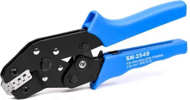 Skeyo Crimpwerkzeug-Set SN-2549 Elektriker-Zange für elektrische Anschlüsse und Pressverbinder in Blau - Bild 1