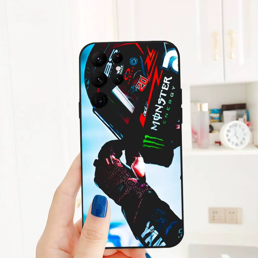 Fabio Quartararo Moto Nr. 20 Softshell Handyhülle für Samsung Galaxy S21 S22 S23 S24 S25 FE Plus in Schwarz und Multicolour - Bild 3