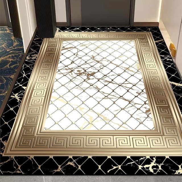 Wucifang Jewelry Teppich mit Streifenmuster in Mehrfarbig, Rutschfest und Waschbar, Modernes Design aus Flanell für Wohnzimmer, Schlafzimmer oder Küche, B/T: 160 x 230 cm oder 200 x 300 cm - Bild 1