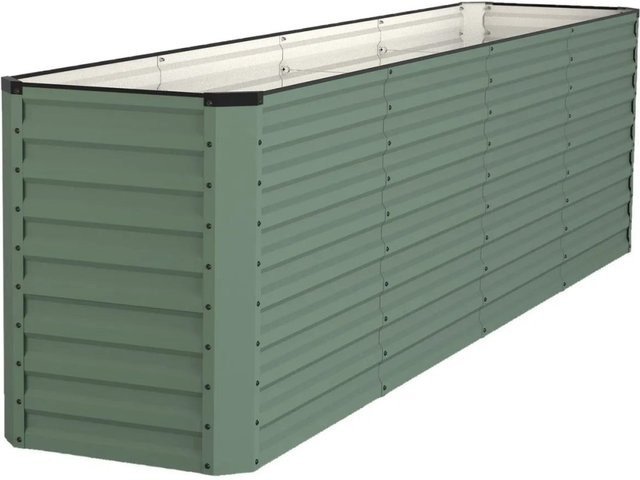 RIVARO Select Hochbeet aus Stahl in Waldgrün und Schwarz, B/T/H: 345 x 70 x 90 cm - Bild 1
