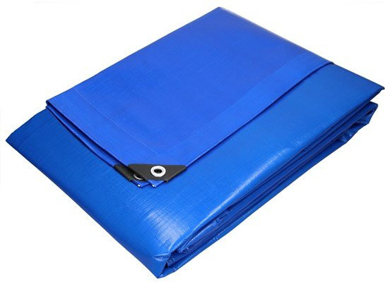ECD Germany Abdeckplane mit Alu-Ösen Blau aus Polyethylen B/H: 1,5 x 12 m - Bild 1