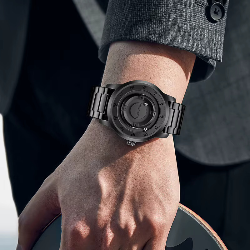 FOXBOX Armbanduhr Quarz, Edelstahl, Schwarz, Herren - Bild 5