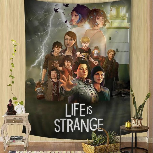 Life Is Strange Wandteppich mit Tarotkarten Motiv, bunter Hippie Wandbehang für dein Schlafzimmer, B/H: 40 x 60 cm - Bild 1