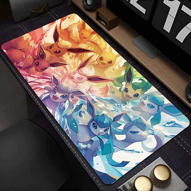 Potdemiel E-Sport-Mauspad Pokemon in Multicolour, glattes und flexibles Gamer-Mauspad für PC und Tastatur, B/T: 90 x 40 cm - Bild 1