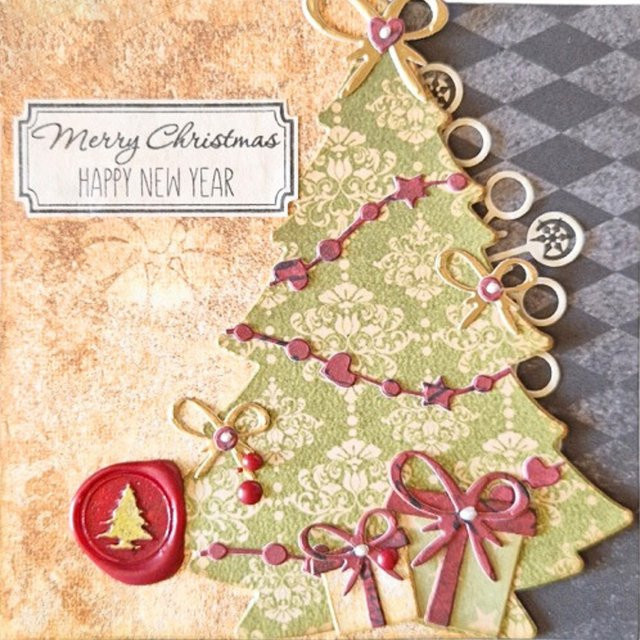 Metall-Stanzform Schablone Glückliches Neues Jahr für DIY Scrapbooking und Papierkarten-Dekoration - Bild 1