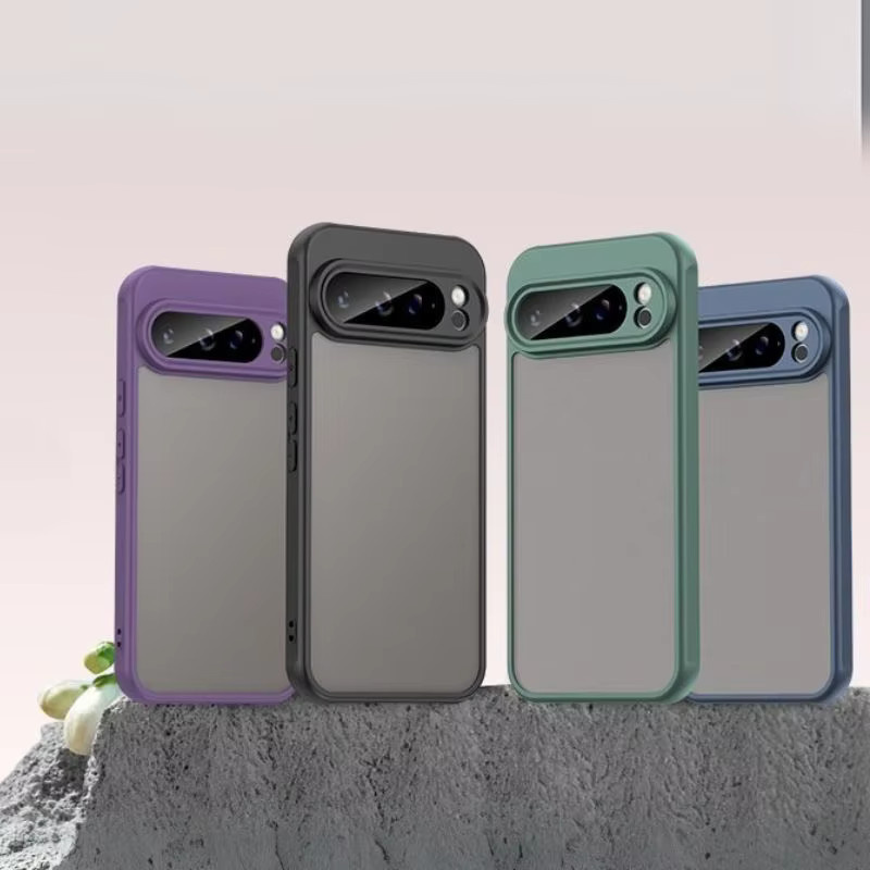 Stoßfeste Armor Schutzhülle aus matter PC-Hartschale für Google Pixel 9, Google Pixel 9A und Google Pixel 9 Pro XL in Schwarz und Blau - Bild 5