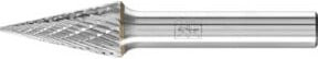 PFERD Hartmetall Frässtift Spitzkegel SKM universal mittel kreuzverzahnt, Farbe: Silber, Durchmesser: 12 mm, Länge: 25 mm, Schaft-Durchmesser: 8 mm - Bild 1