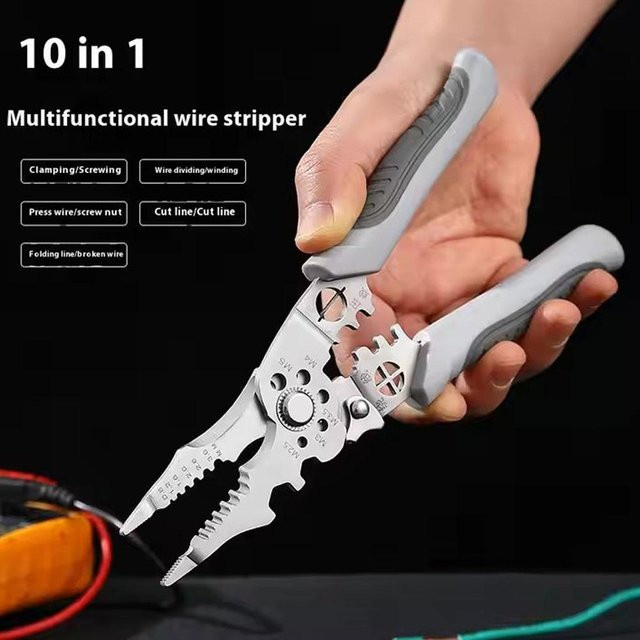 KITPIPI Multifunktionale Abisolierzange als manuelles Reparaturwerkzeug für Elektriker und Haushalt - Bild 1
