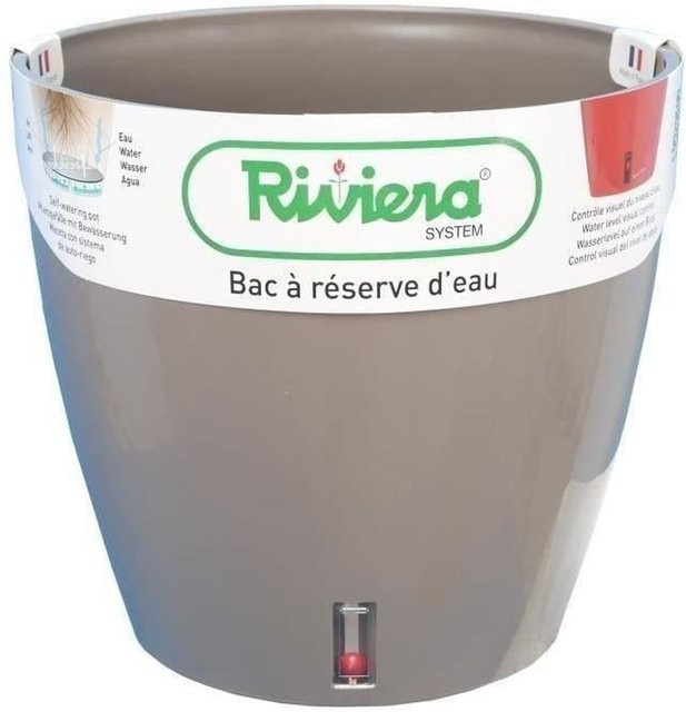 Rundtopf Eva von RIVIERA aus Kunststoff in Taupe mit einem Durchmesser von 46 cm - Bild 1