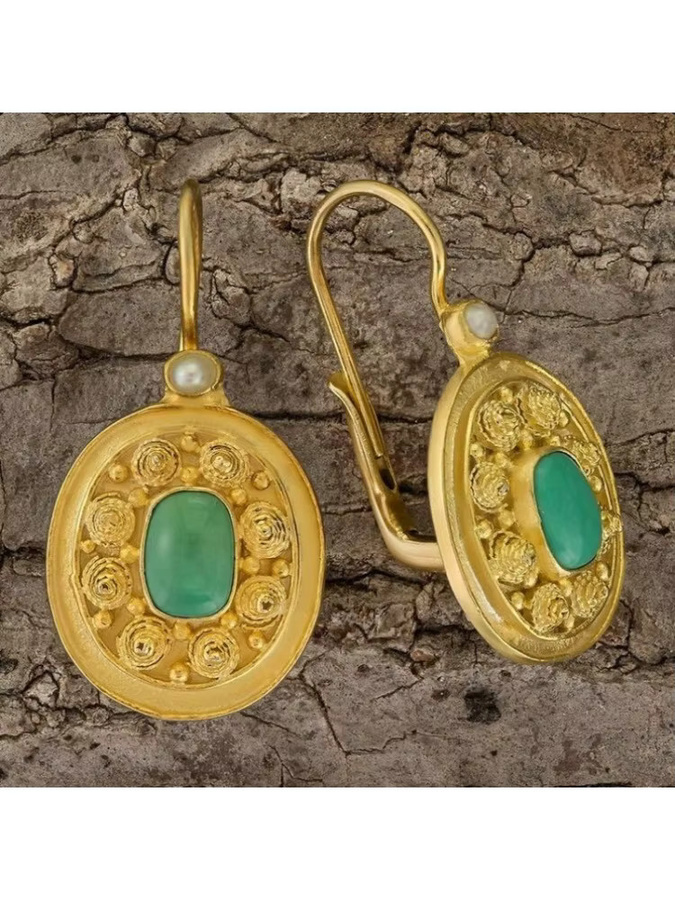 YoYo Ohrringe, Synthetischer Opal, Grün, Damen - Bild 4