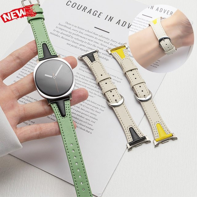 CAOWTAN Uhrenarmband Leder, zweifarbig, Samsung Galaxy Watch 8 40 44 mm - Bild 1