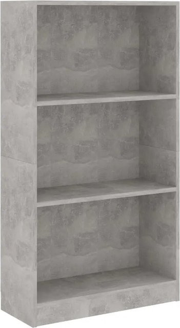 vidaXL Bücherregal mit 3 Fächern in Betongrau, B/T/H: 60 x 24 x 109 cm - Bild 1