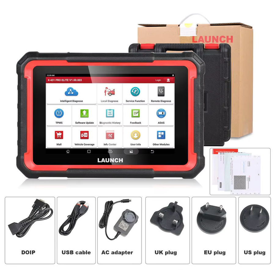 LAUNCH X431 PRO ELITE Auto-Diagnosegerät in Schwarz für Vollsystemdiagnose, Schlüsselprogrammierung und CAN FD Online ECU-Programmierung - Bild 5