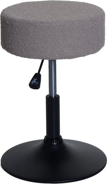 MCW Sitzhocker C22 höhenverstellbar und drehbar mit Bouclé-Stoffbezug in Beige, Durchmesser: 37 cm, Höhe: 45 cm - Bild 1