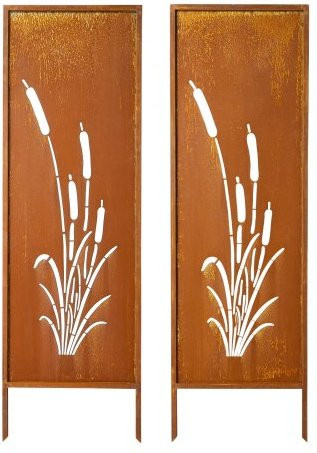 VEVOR Paravent 2er-Pack aus Kohlenstoffstahl in Braun, moderner Sichtschutz und Raumteiler für Garten, Terrasse oder Balkon, B/H: 50 x 160 cm - Bild 1