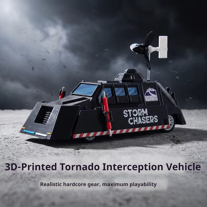 Storm Chasers Tiv2 Tornado-Intercept-Fahrzeugmodell, mit beweglichen Rädern, Sammlerfigur - Bild 3