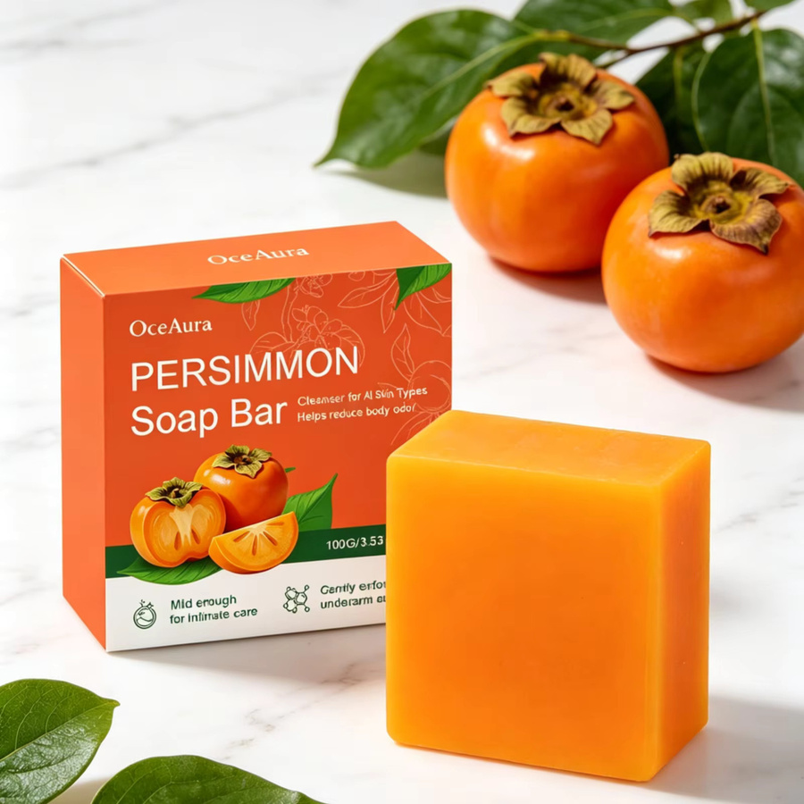 OceAura Persimmon-Seife, Tiefenreinigung, 100g, für fettige Haut - Bild 4