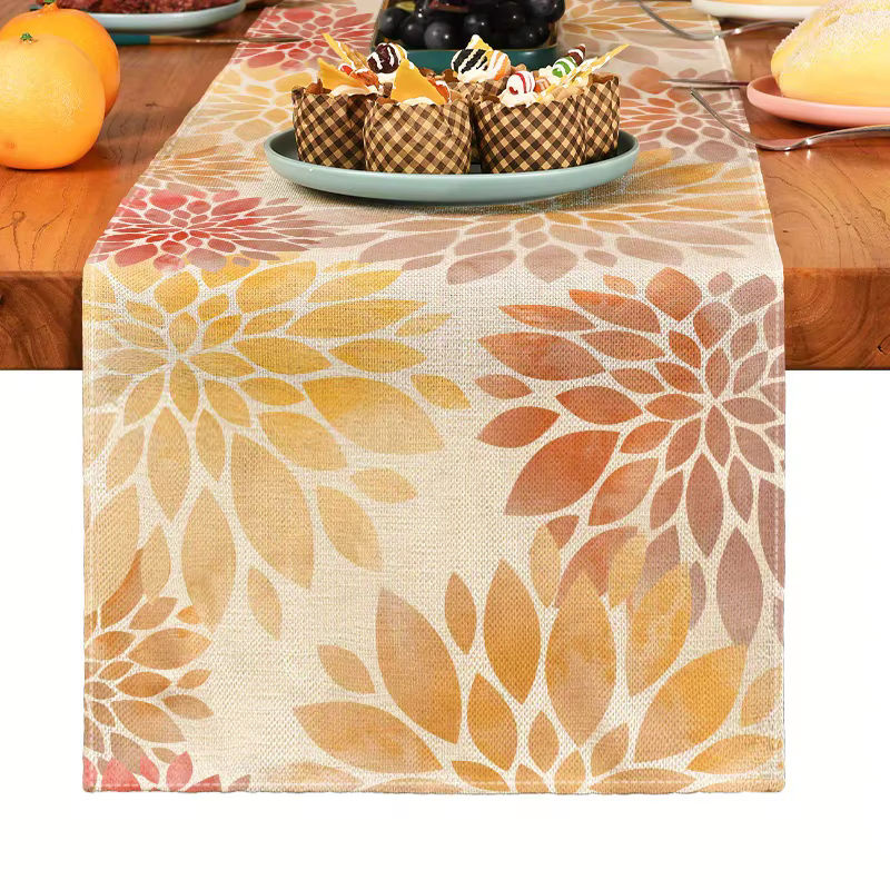 Tischläufer aus Leinen von BohemiaKitchen in Beige für deine Tischdekoration - Bild 2
