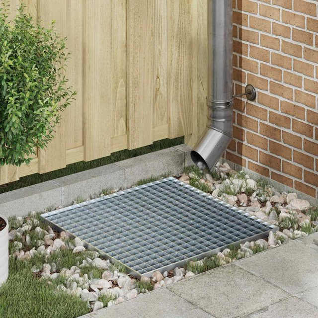 vidaXL Gitter aus feuerverzinktem Stahl in Silber, B/H/T: 60 x 60 x 2 cm - Bild 1