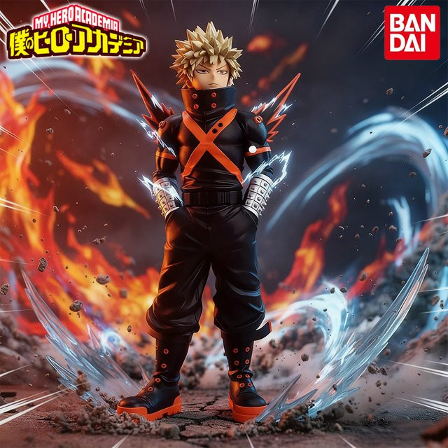 Bandai My Hero Academia Anime-Figuren, Bakugou Katsuki Midoriya Izuku Todoroki Shouto Toga Himiko, PVC Sammlermodelle - Bild 1