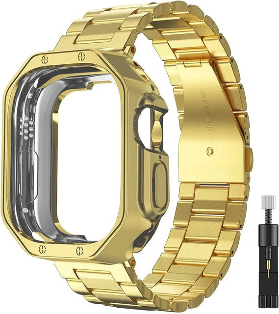 CAOWTAN Uhrenarmband Edelstahl, Gold, Unisex - Bild 1