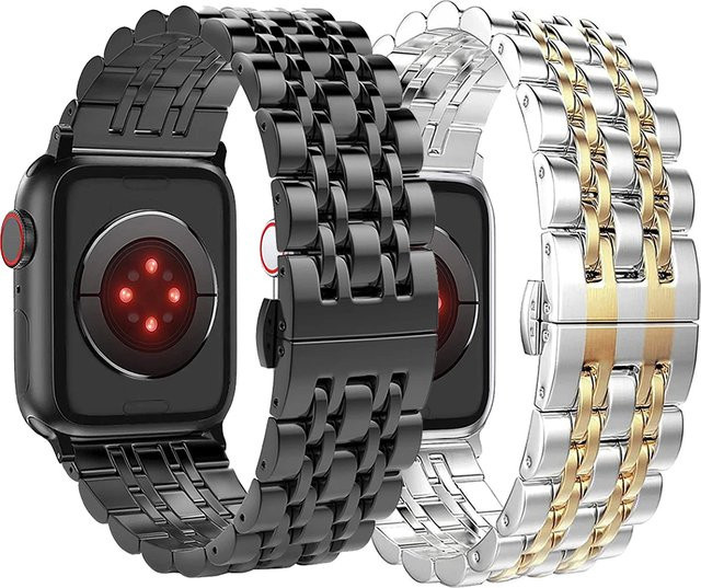HUALIMEI Uhrenarmband Edelstahl, Silber, Unisex - Bild 1