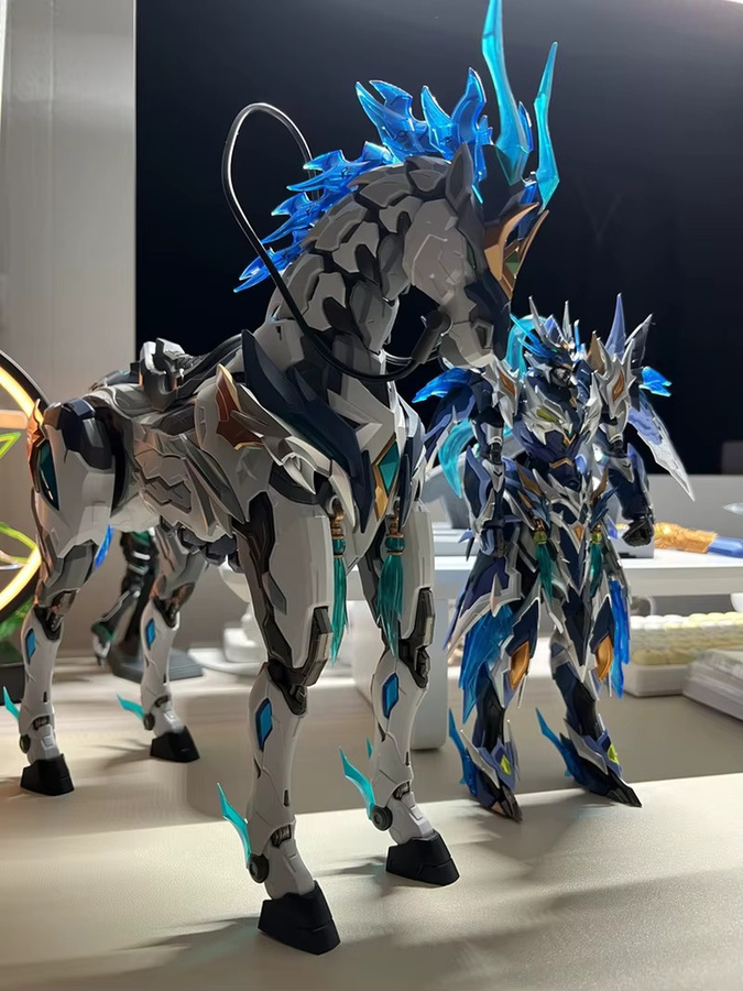 Bandai Zhao Yun Yulan Weißer Drache Pferd, Legierung Skelett Bewegliches Modell, Weiß - Bild 5