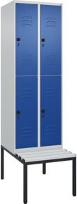 C+P Doppelstock-Spind Classic PLUS Sitzbank mit 2 Abteilen und Sicherheits-Drehriegel, B/T/H: 212 x 60 x 81,5 cm - Bild 1