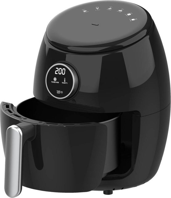 Emerio Heißluftfritteuse AF-132550.1 in Schwarz mit 2 l Fassungsvermögen, B/H/T: 21,6 x 27,6 x 26,4 cm - Bild 1