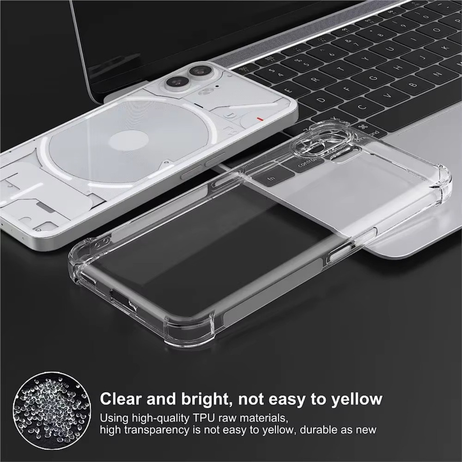 Stoßfeste Airbag Clear Case Silikon-Schutzhülle für Nothing Phone 1, 2, 3, 3A lite und Pro in Transparent - Bild 6