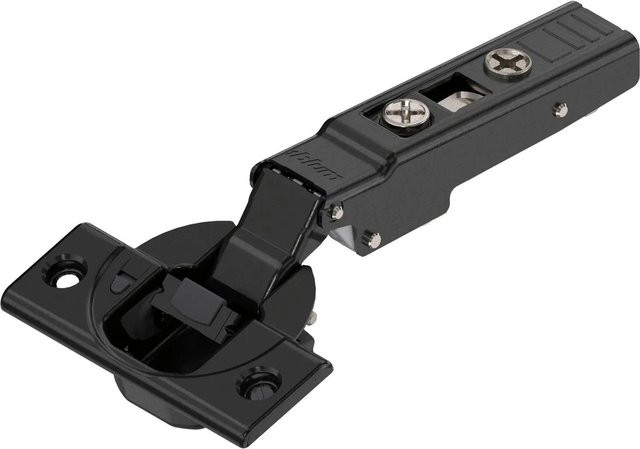 Blum Clip Top Blumotion Spezialscharnier Gerade mit Feder 110 Grad Soft-Close Onyx Schwarz Matt inklusive Schrauben - Bild 1